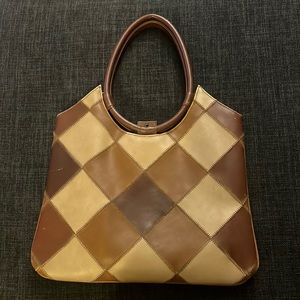 Giannini Faux Leather Bag Grocery, snap closure.